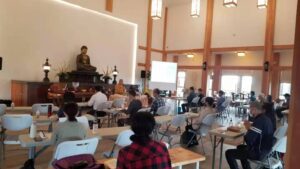 People attending a meditation session