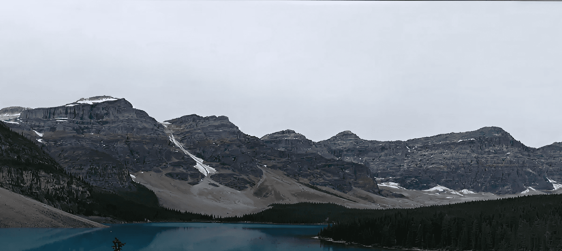Scenic mountain view with forest